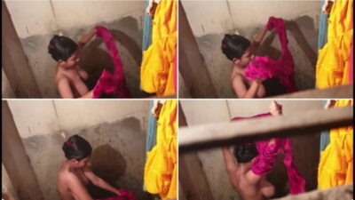 Unsatisfied desi Bhabhi maturbating in bathroom